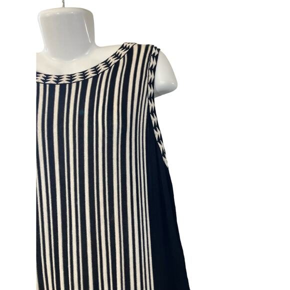 Nic + Zoe Women's Black/Cream Sleeveless Knit Sweater Slightly Flare Dress SZ 3X - Picture 4 of 10